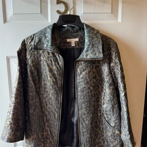 JM Collection Metallic Textured Blazer